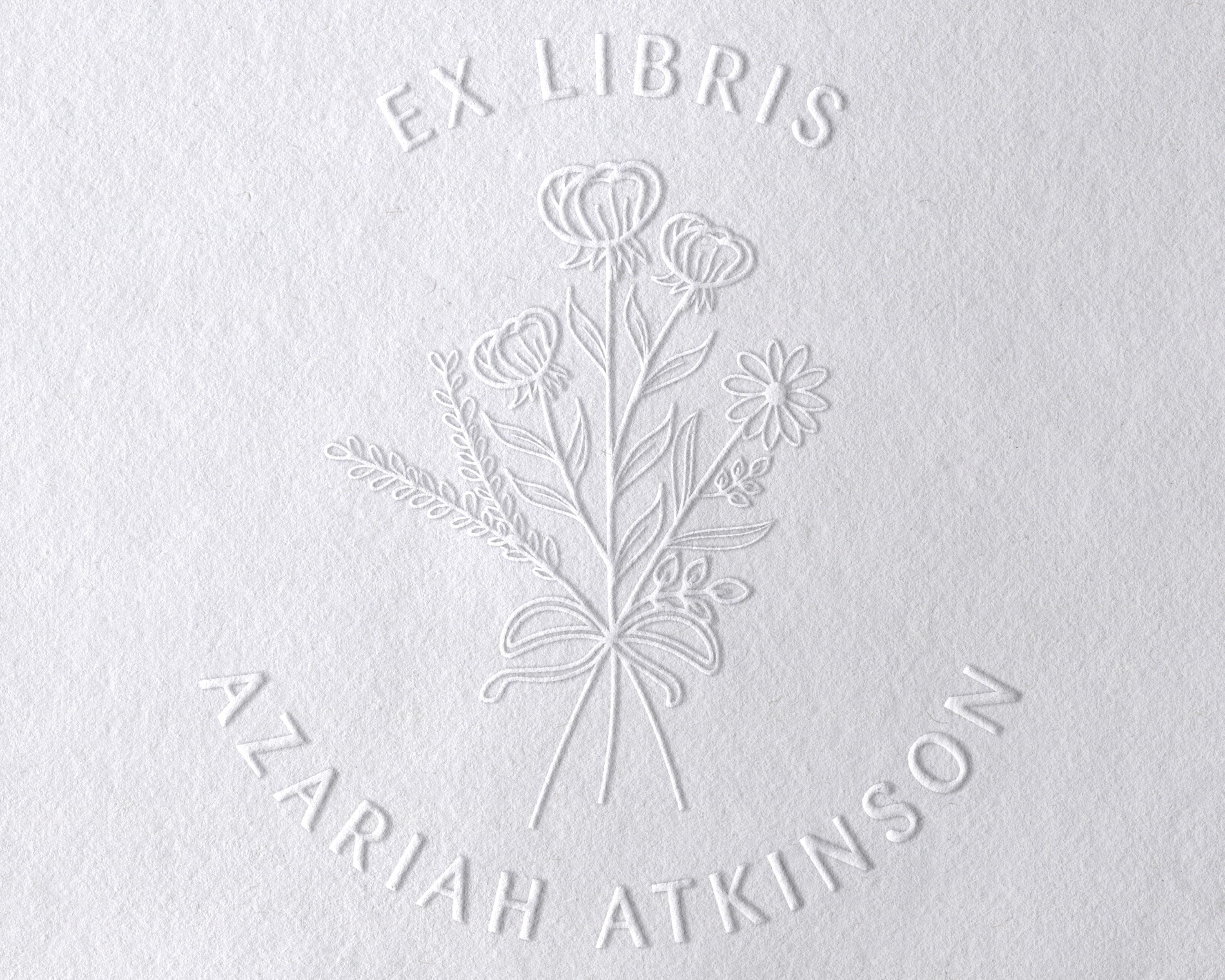 Personalized Book Embosser - JL-Wildflower8