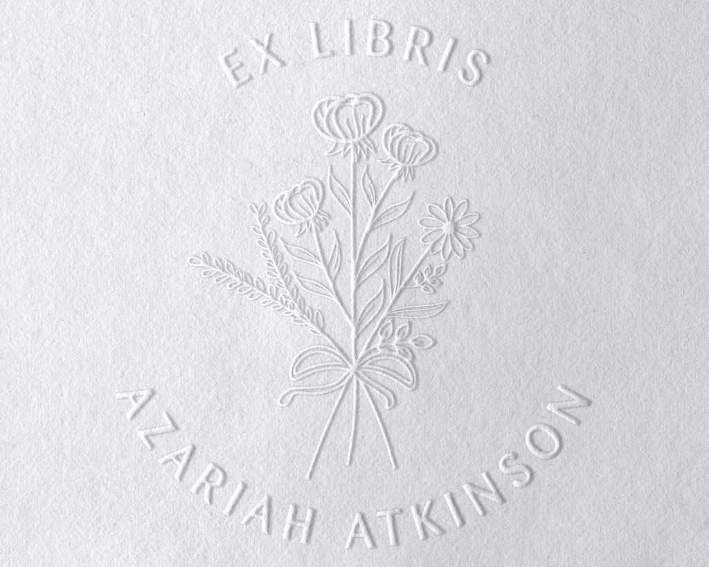 JL-Wildflower8 Personalized Book Embosser