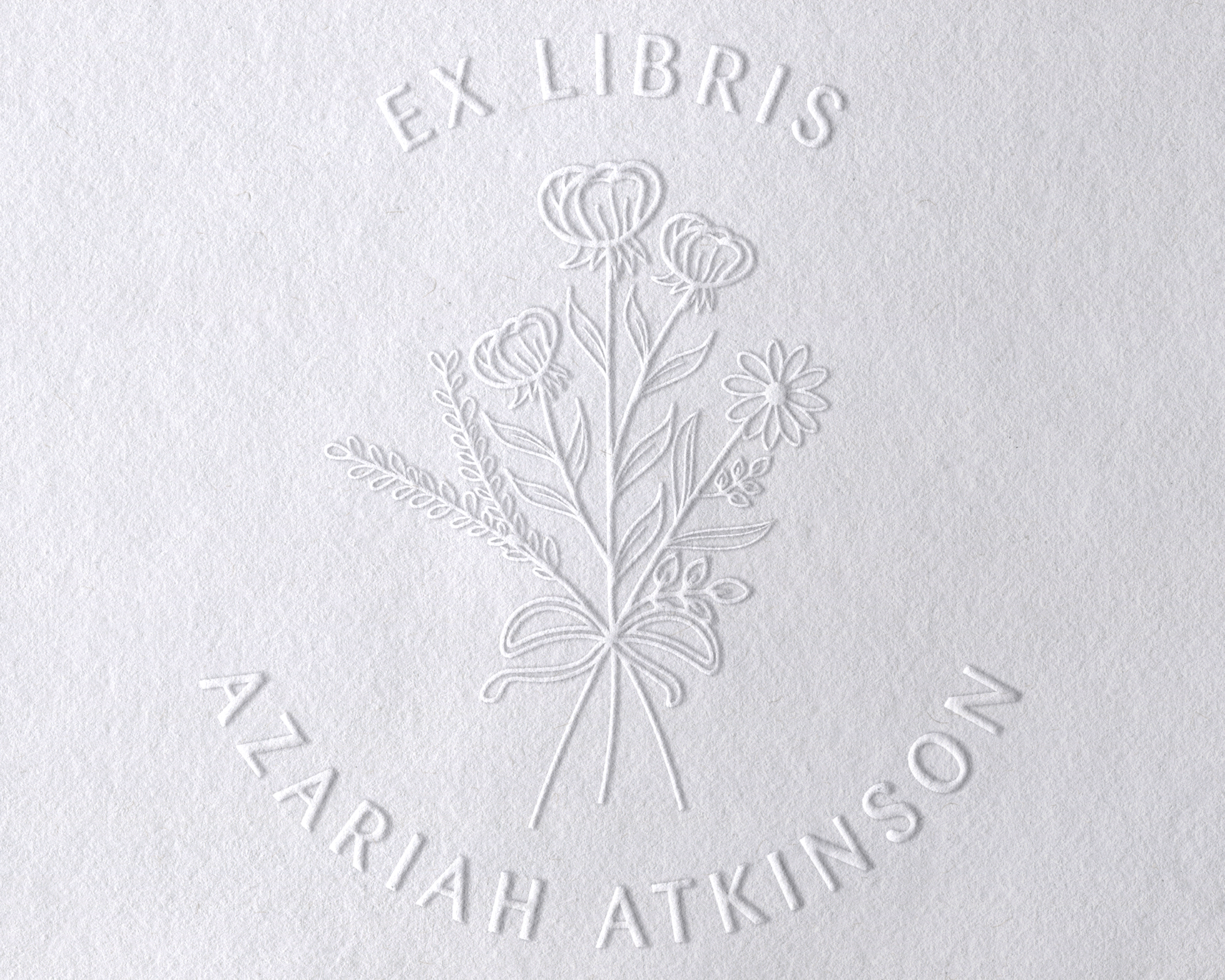 JL-Wildflower8 Personalized Book Embosser
