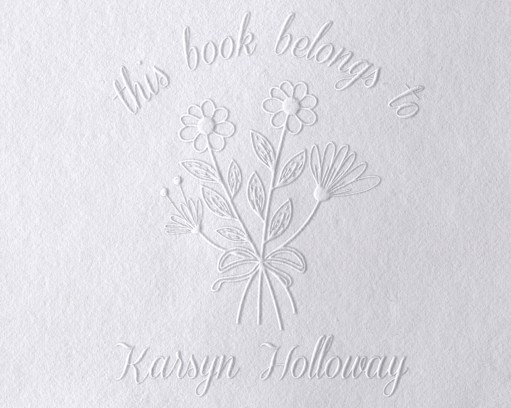 Personalized Book Embosser - JL-Wildflower9