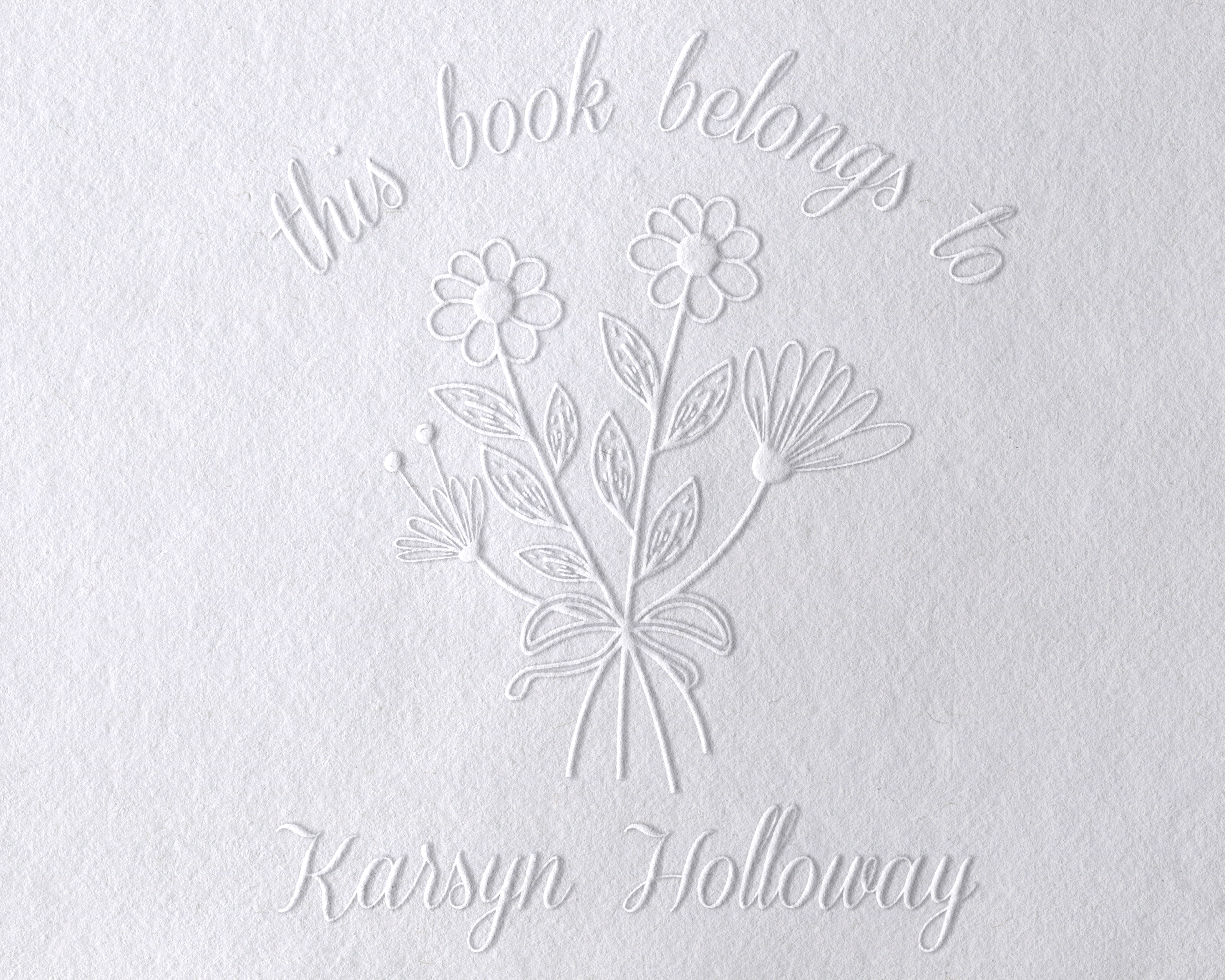 Personalized Book Embosser - JL-Wildflower9