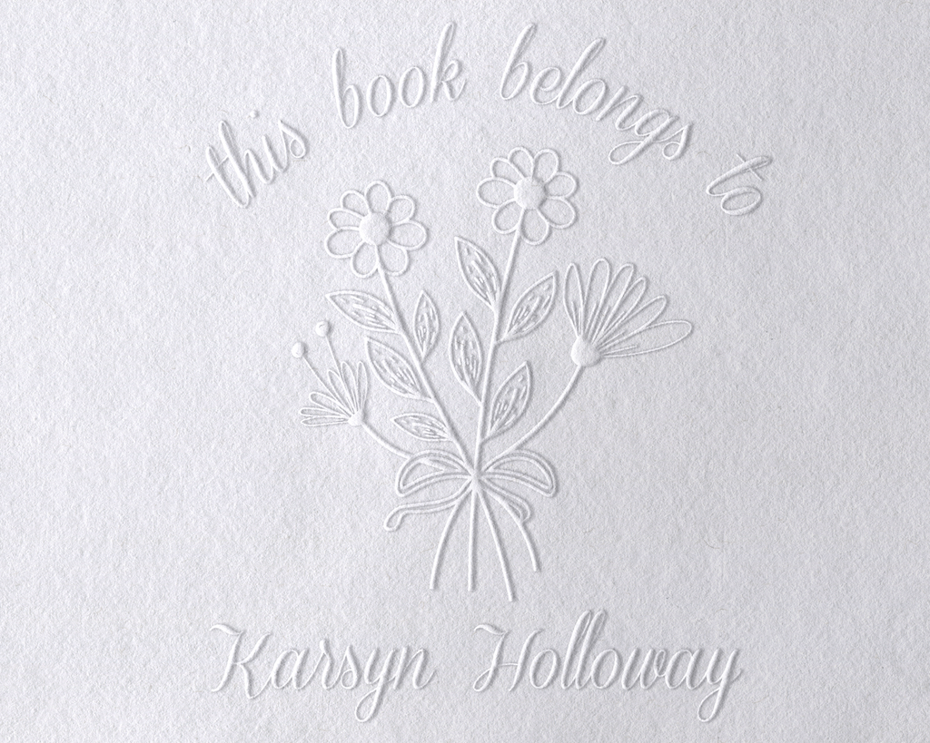 JL-Wildflower9 Personalized Book Embosser