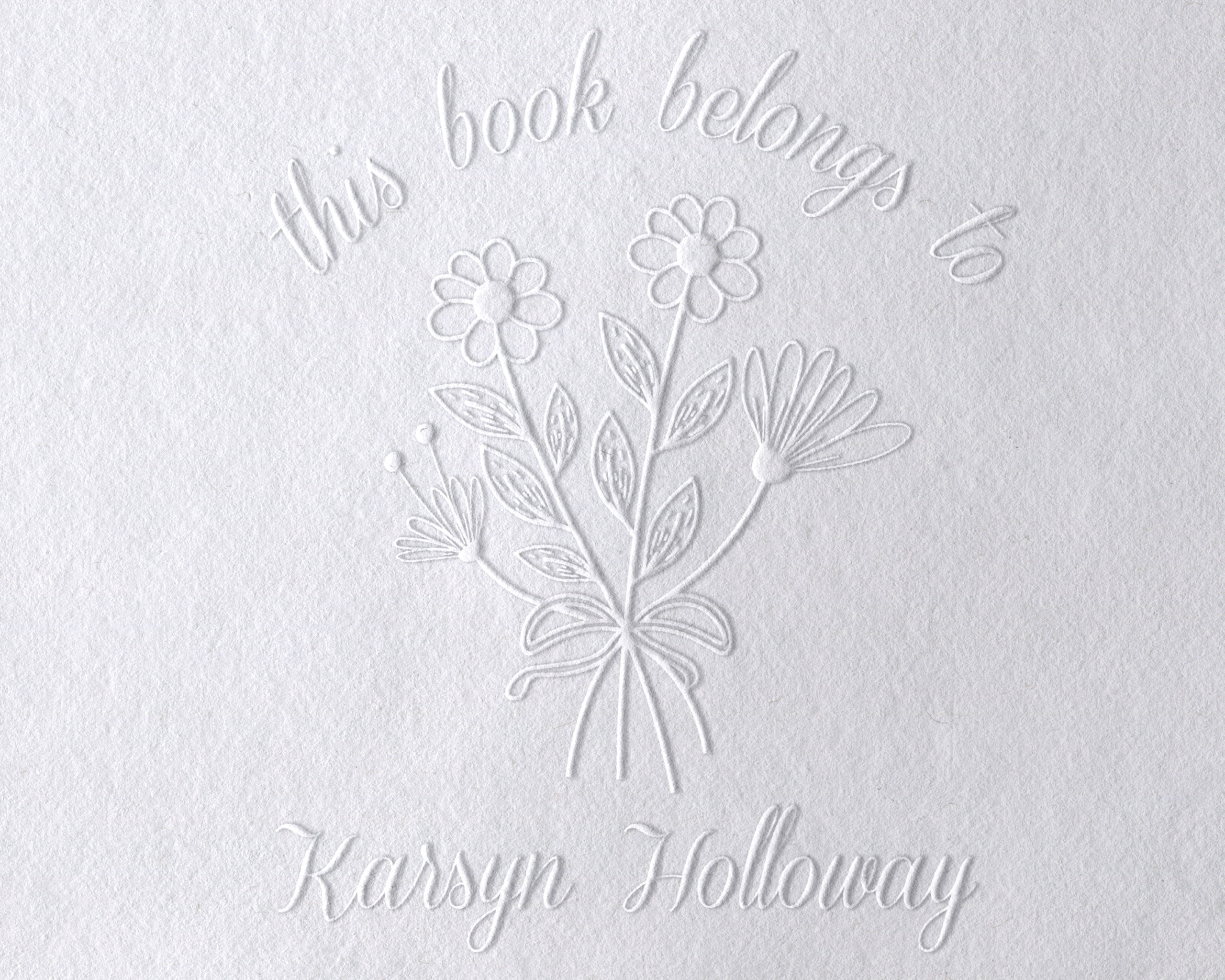 JL-Wildflower9 Personalized Book Embosser