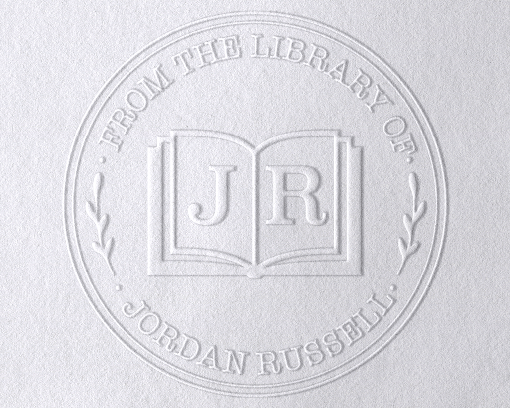 Floral Book Personalized Book Embosser - JR-1