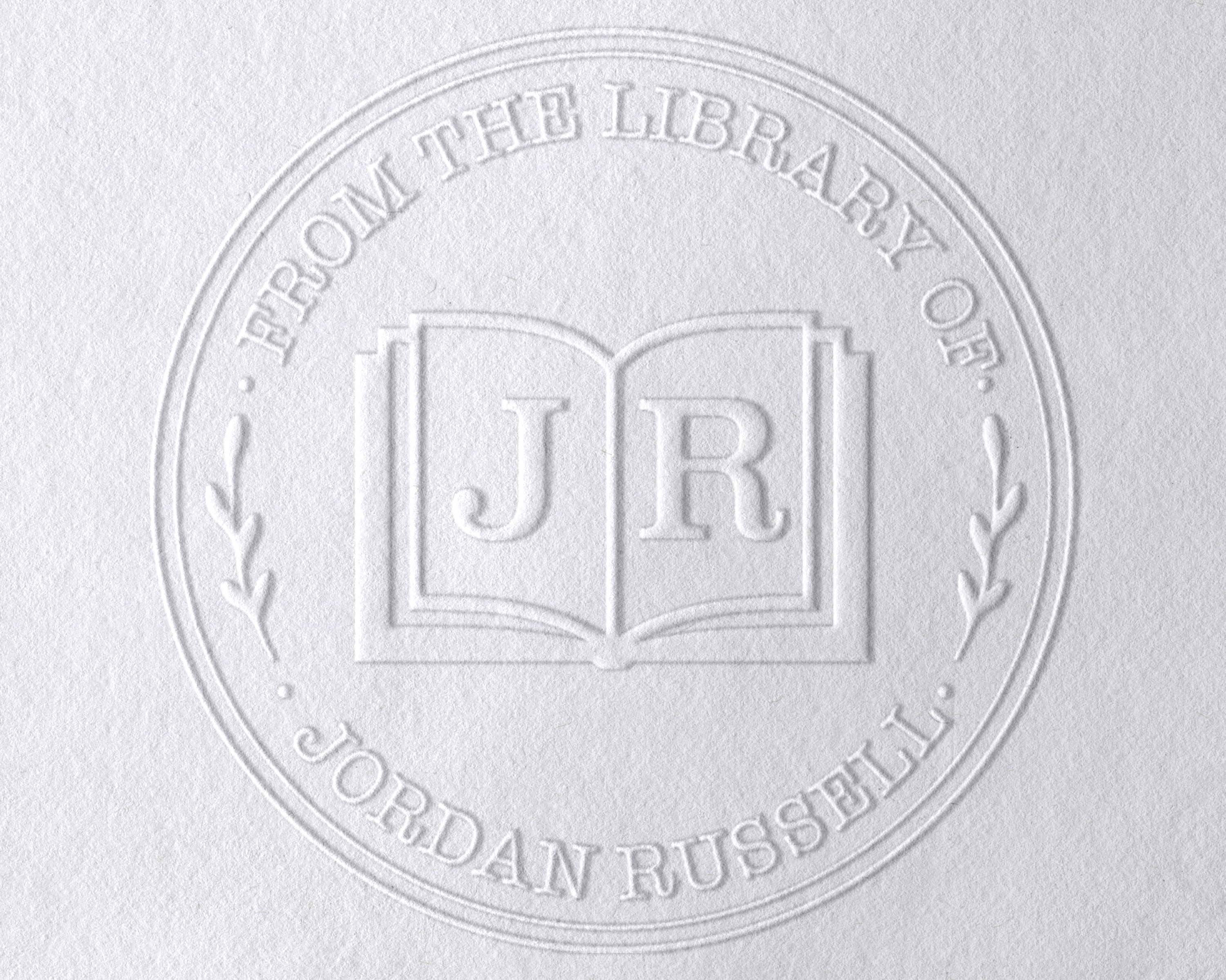 Floral Book Personalized Book Embosser - JR-1