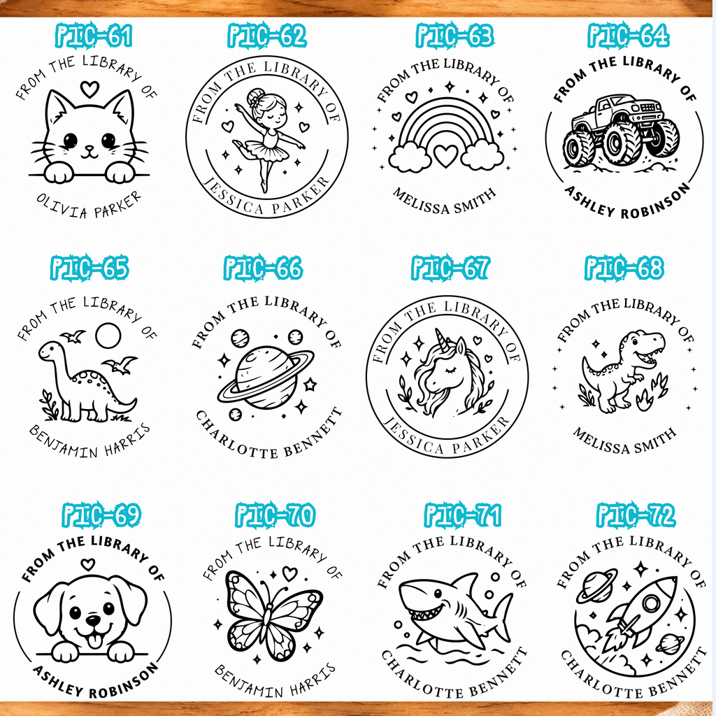 New Custom Book Stamp Designs