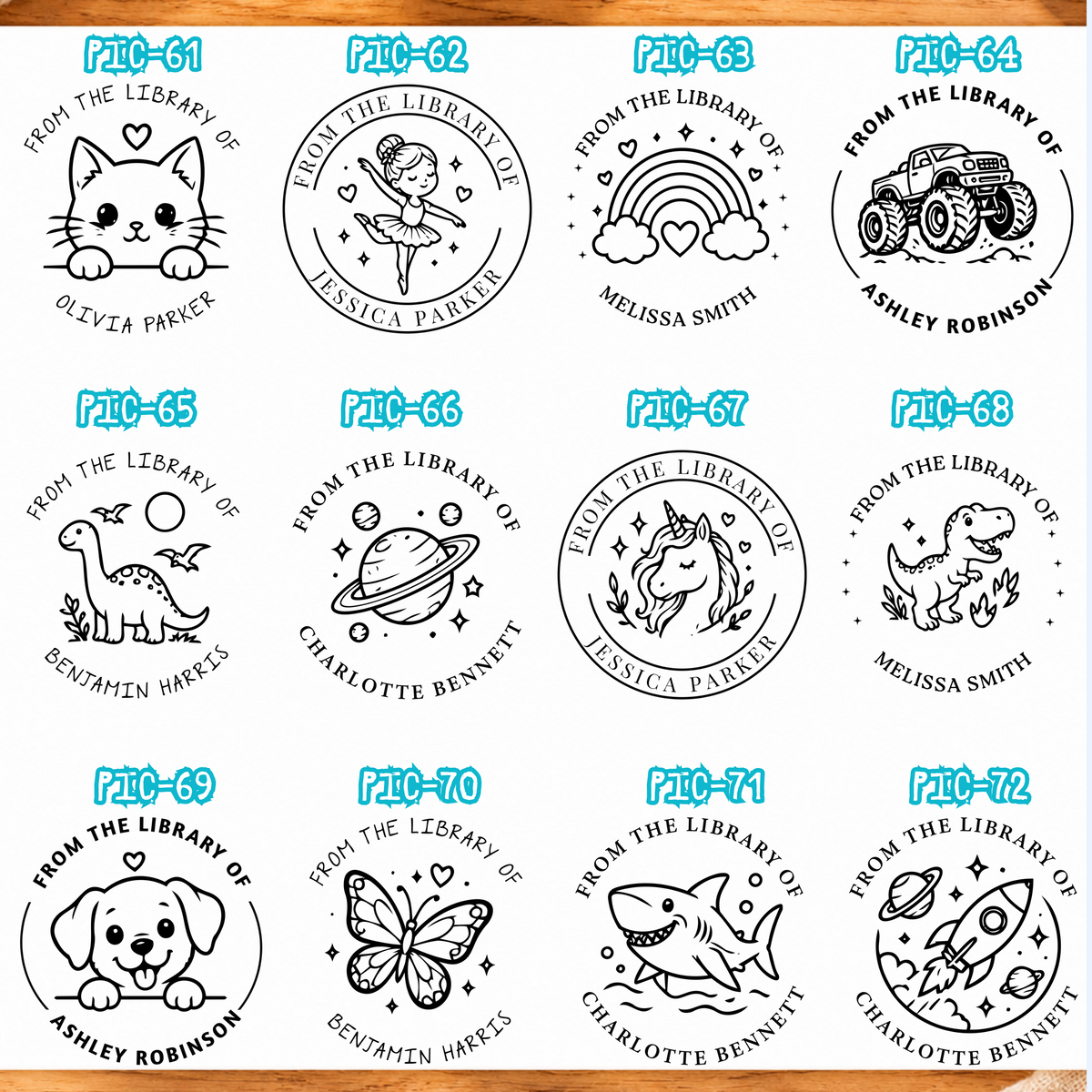 New Custom Book Stamp Designs