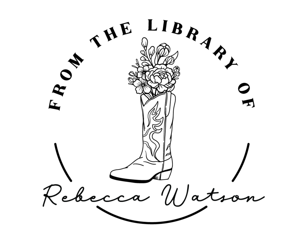 Personalized Book Stamp Wood Handle - LBR10