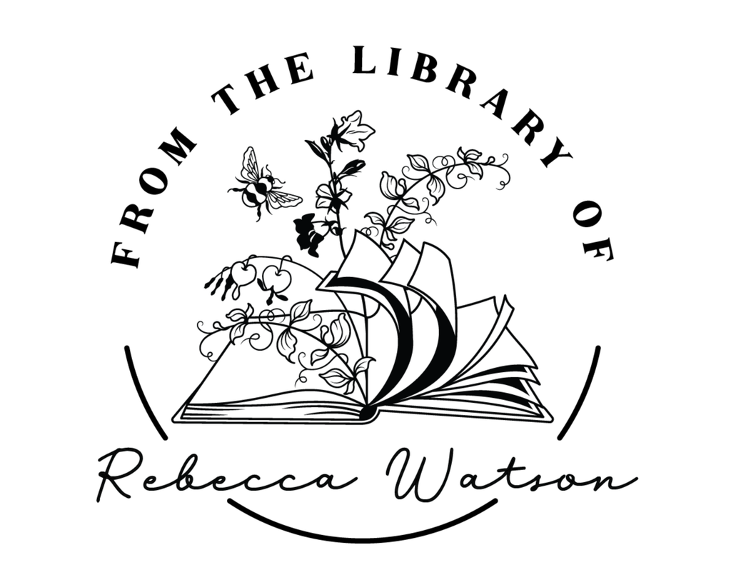 Personalized Book Stamp Wood Handle - LBR8