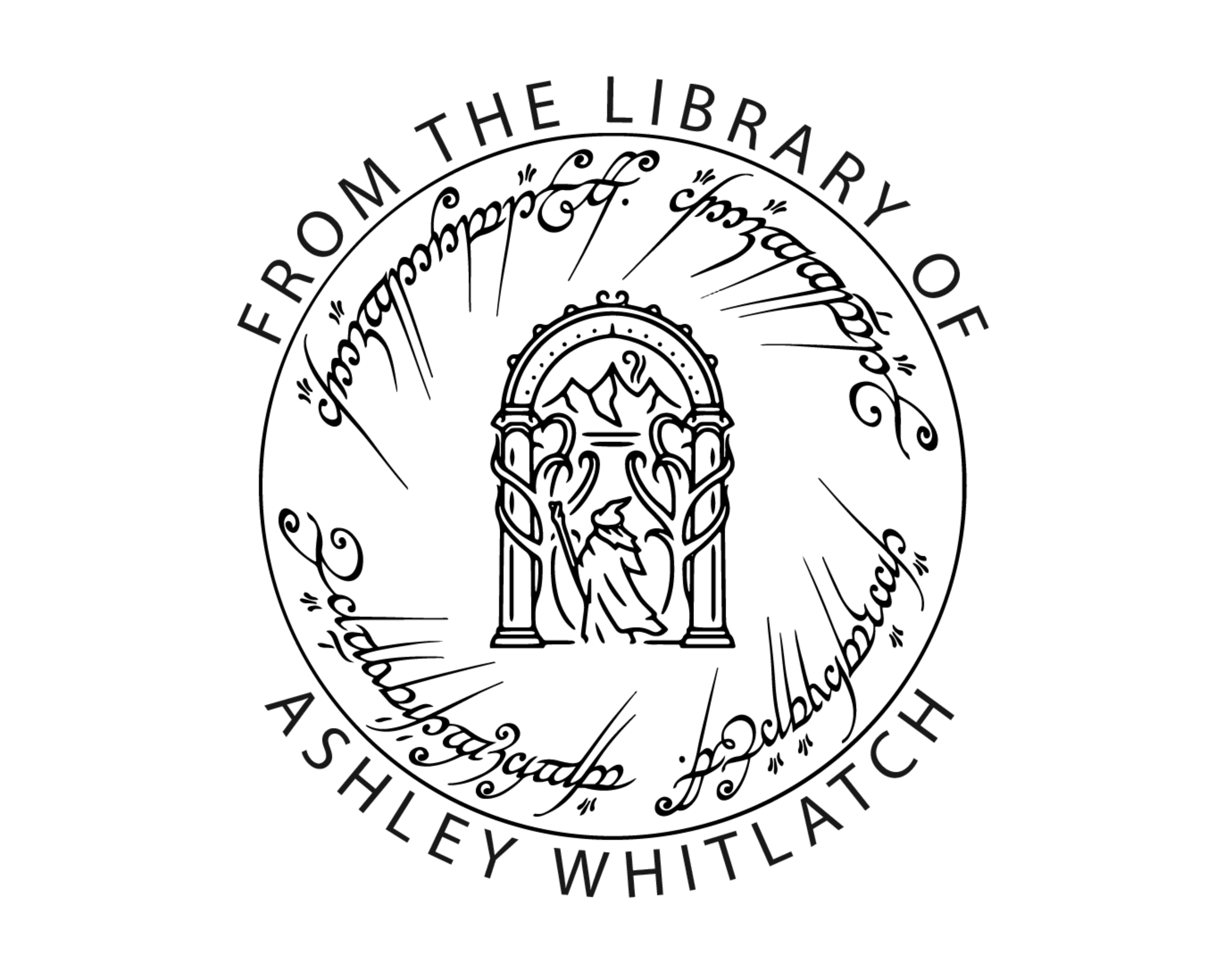 Personalized Book Stamp Self Inking - LOTR