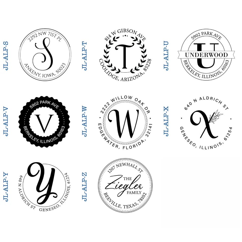 Alphabet Monogram Address Embossers