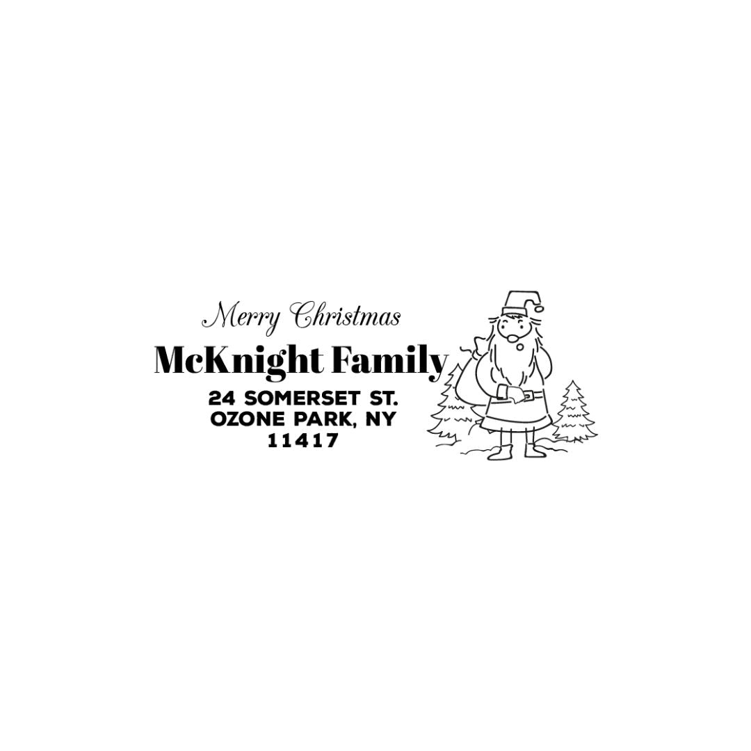 Mcknight Family Christmas Address Stamp
