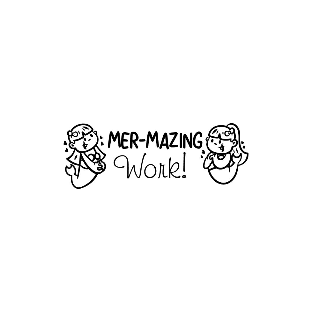 Mermaid Rectangle Teacher Stamp