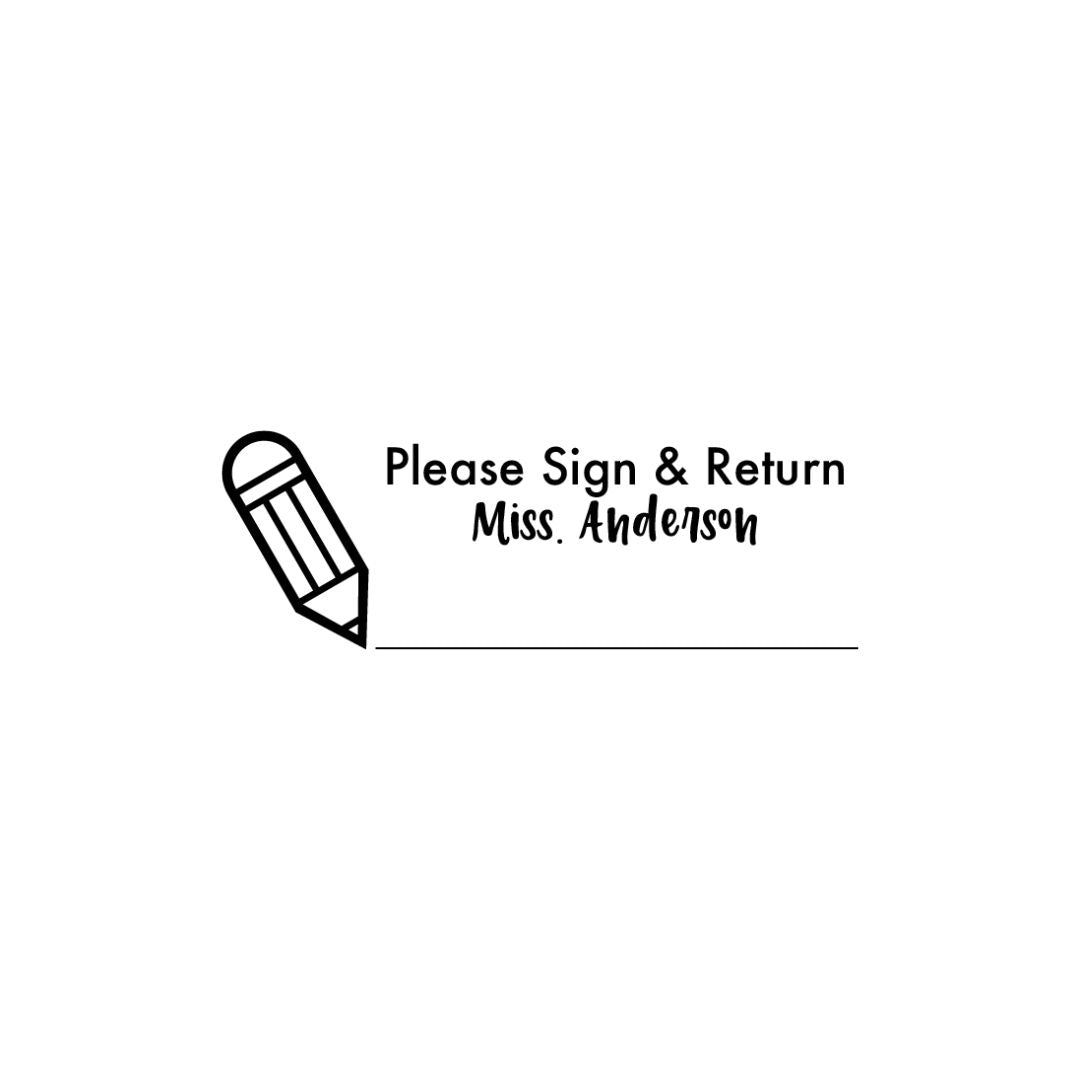 Miss Anderson Rectangle Teacher Stamp