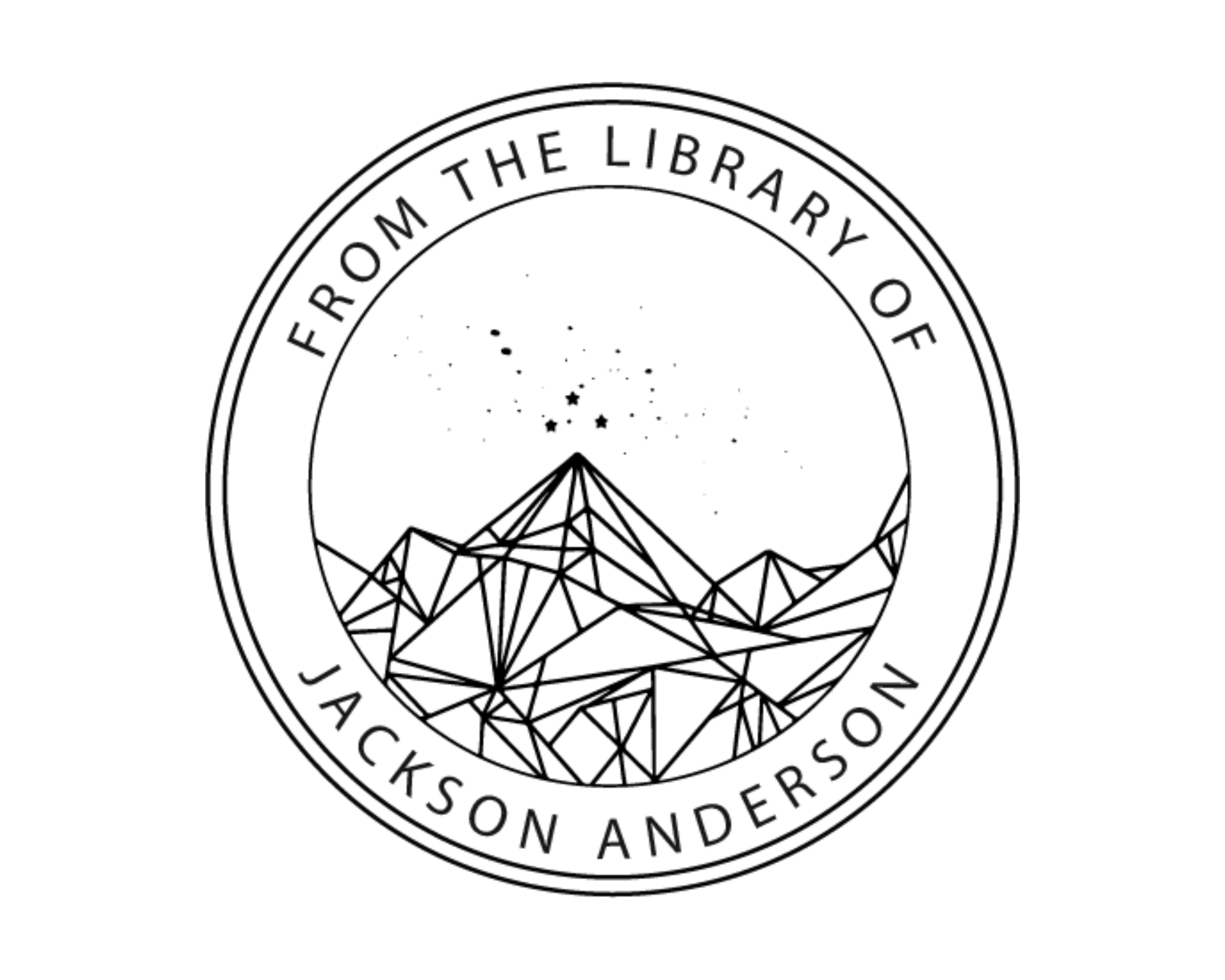 Personalized Book Stamp Wood Handle - Olivia 1