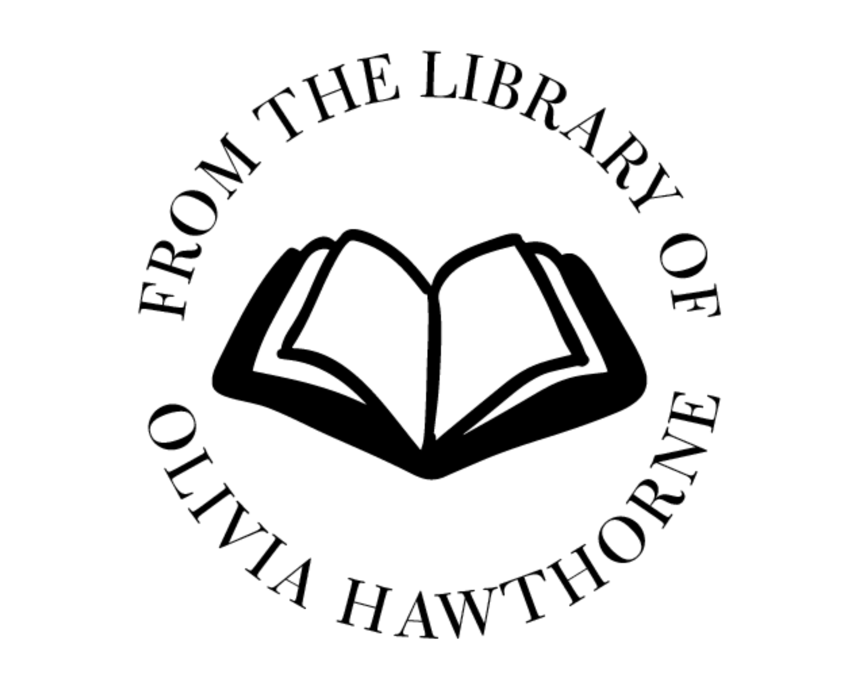 Personalized Book Stamp Wood Handle - Olivia 2