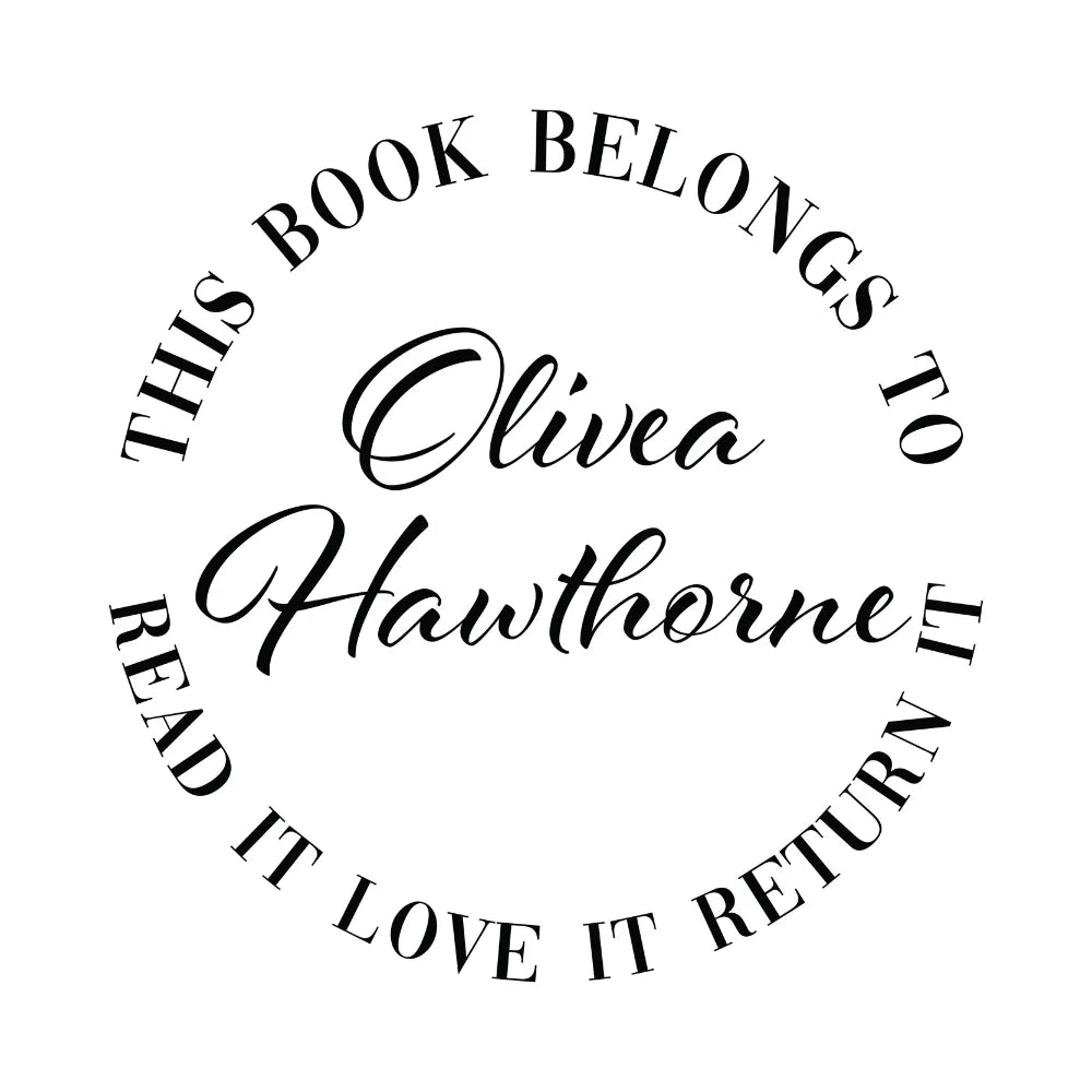 Olivia 4 Self Inking Stamp | Custom Book Stamps