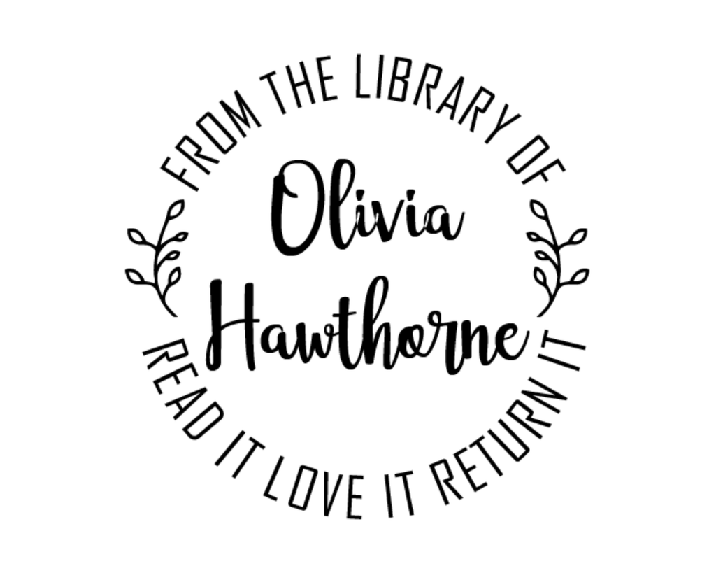 Personalized Book Stamp Self Inking - Olivia 6