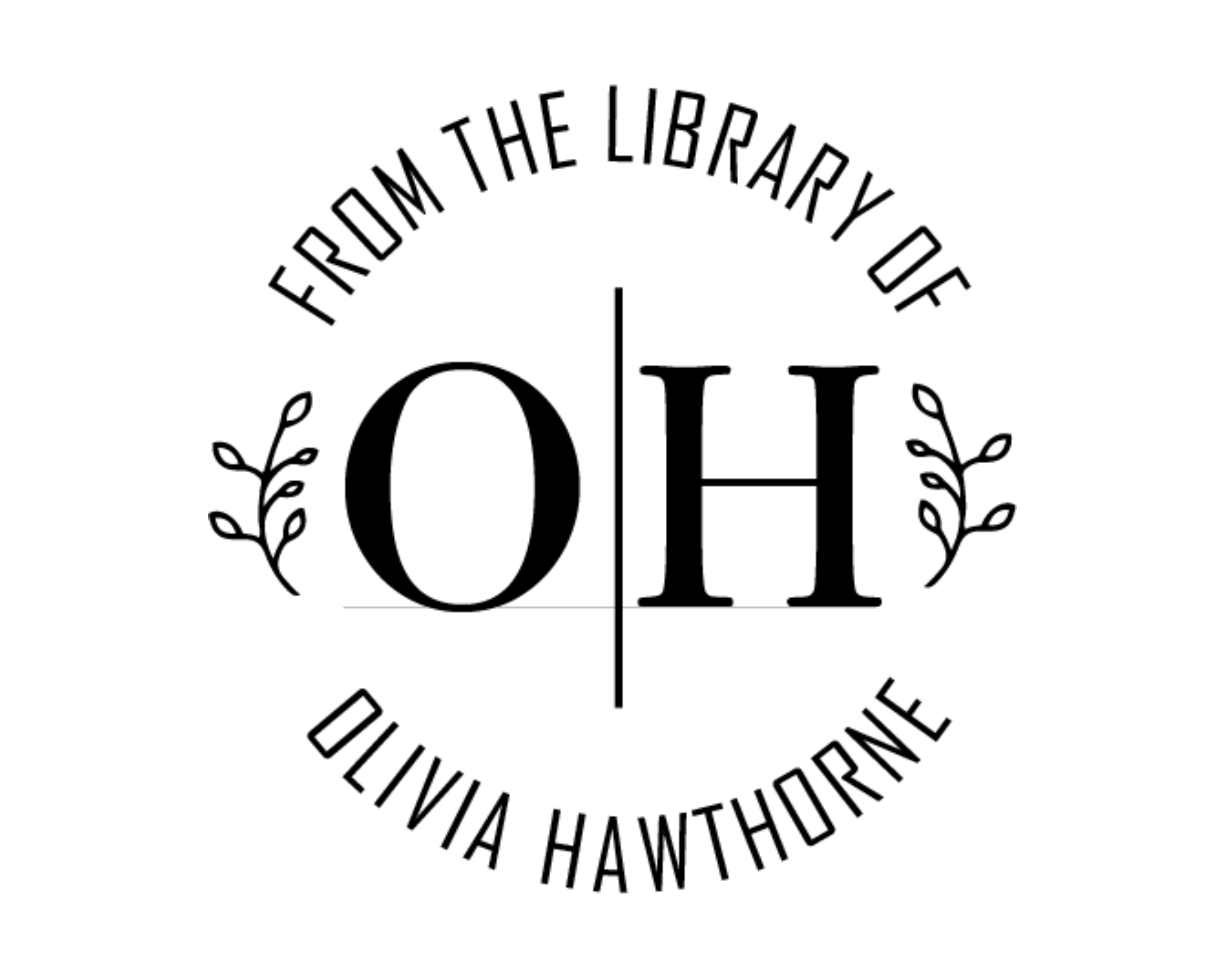 Personalized Book Stamp Wood Handle - Olivia 7