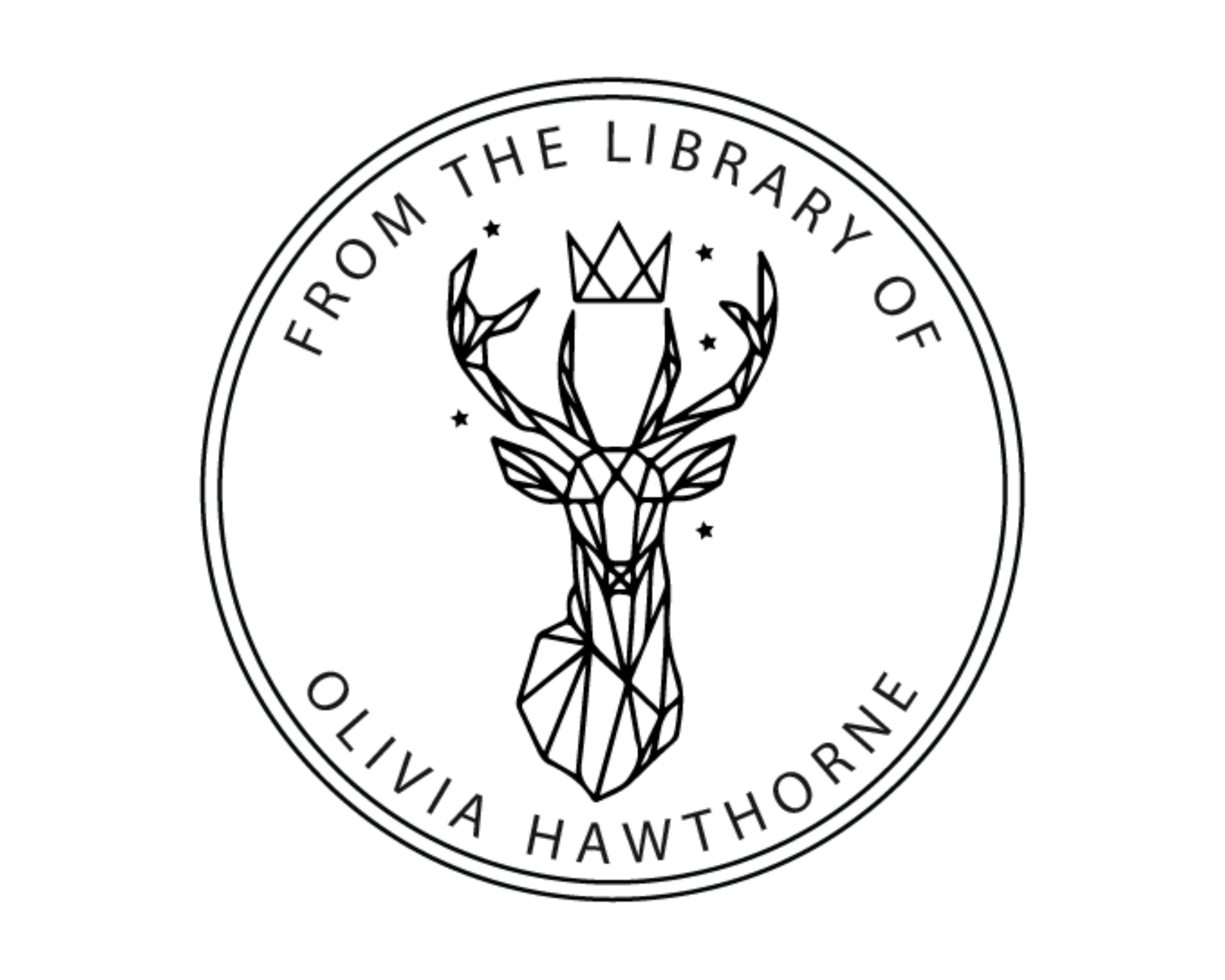 Personalized Book Wooden Handle Stamp - Olivia 8