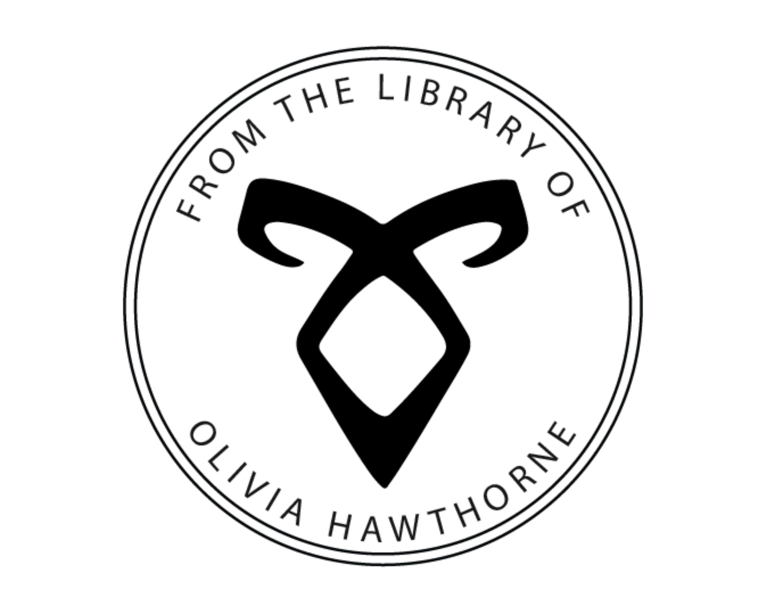 Personalized Book Stamp Wood Handle - Olivia 9