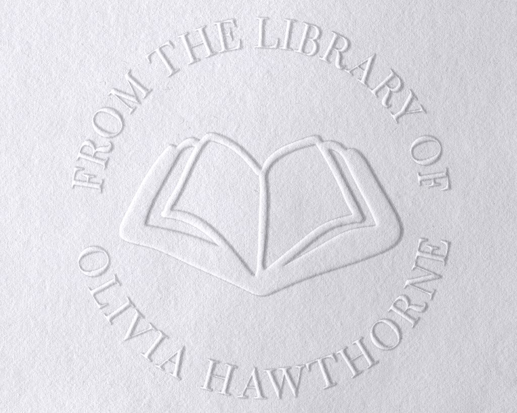 Floral Book Personalized Book Embosser - Olivia 2