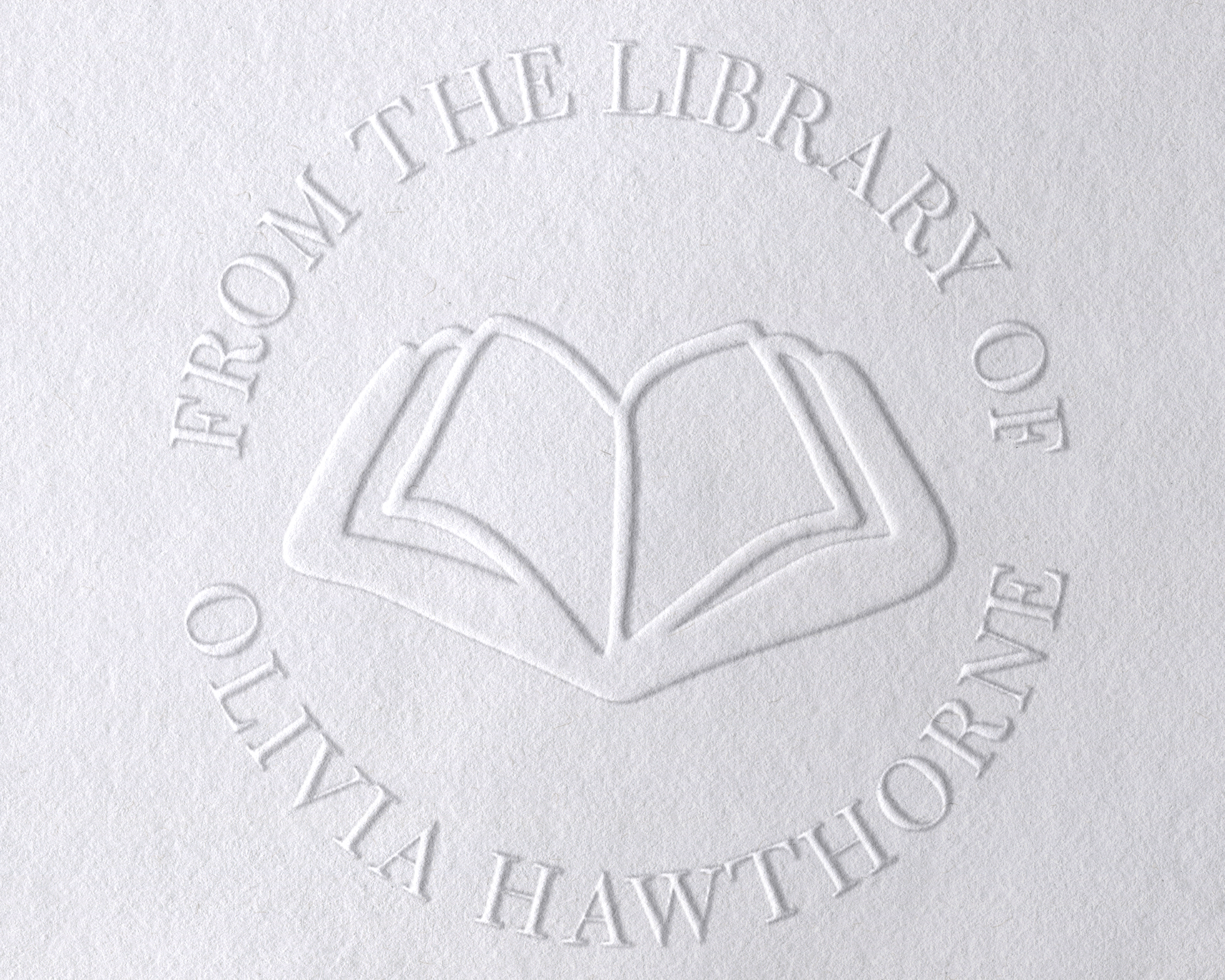 Floral Book Personalized Book Embosser - Olivia 2