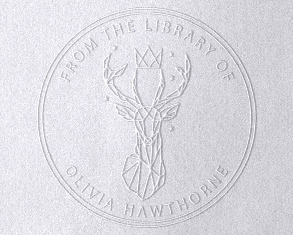 Animal Themed Personalized Book Embosser - Olivia 8