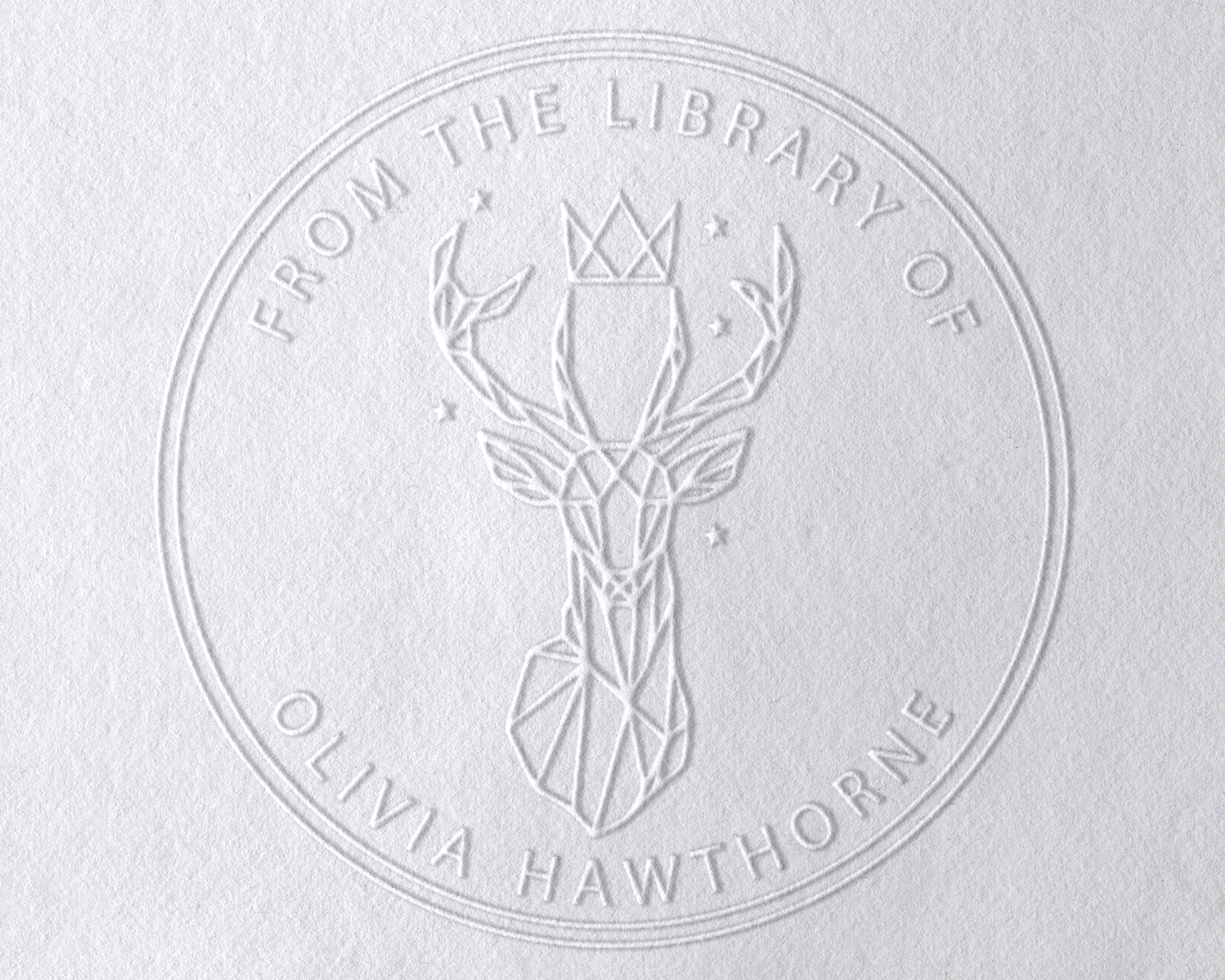 Animal Themed Personalized Book Embosser - Olivia 8