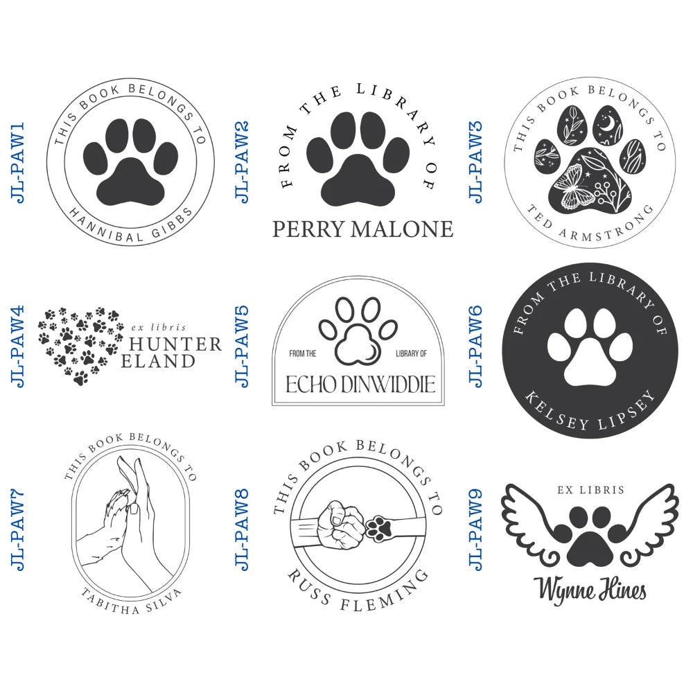Dog Paw Style Book Embossers