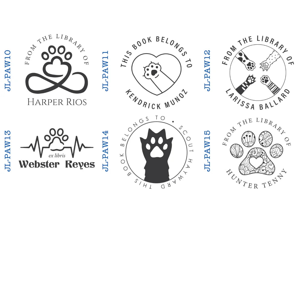 Dog Paw Style Book Embossers