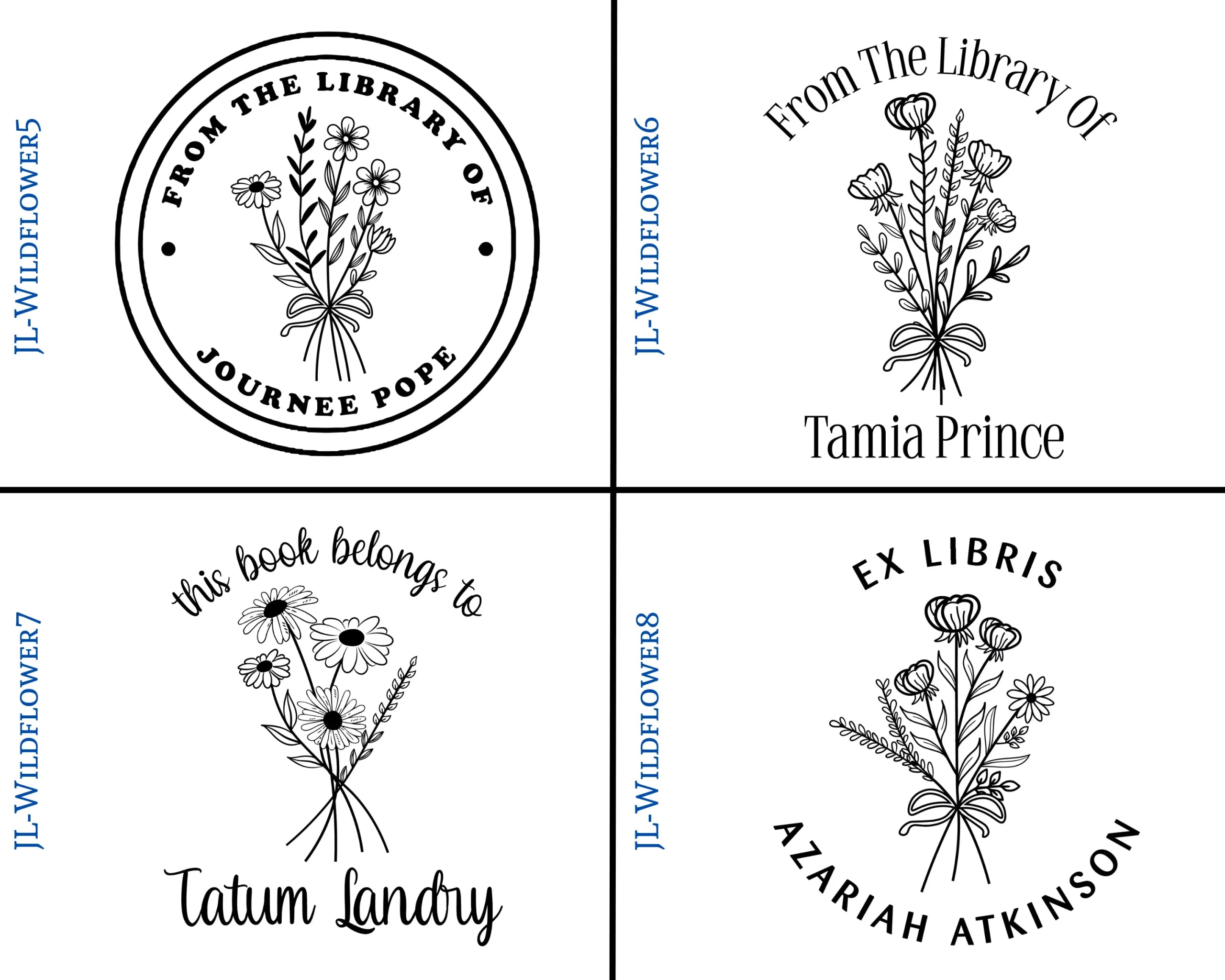 Wildflower Style Book Stamp
