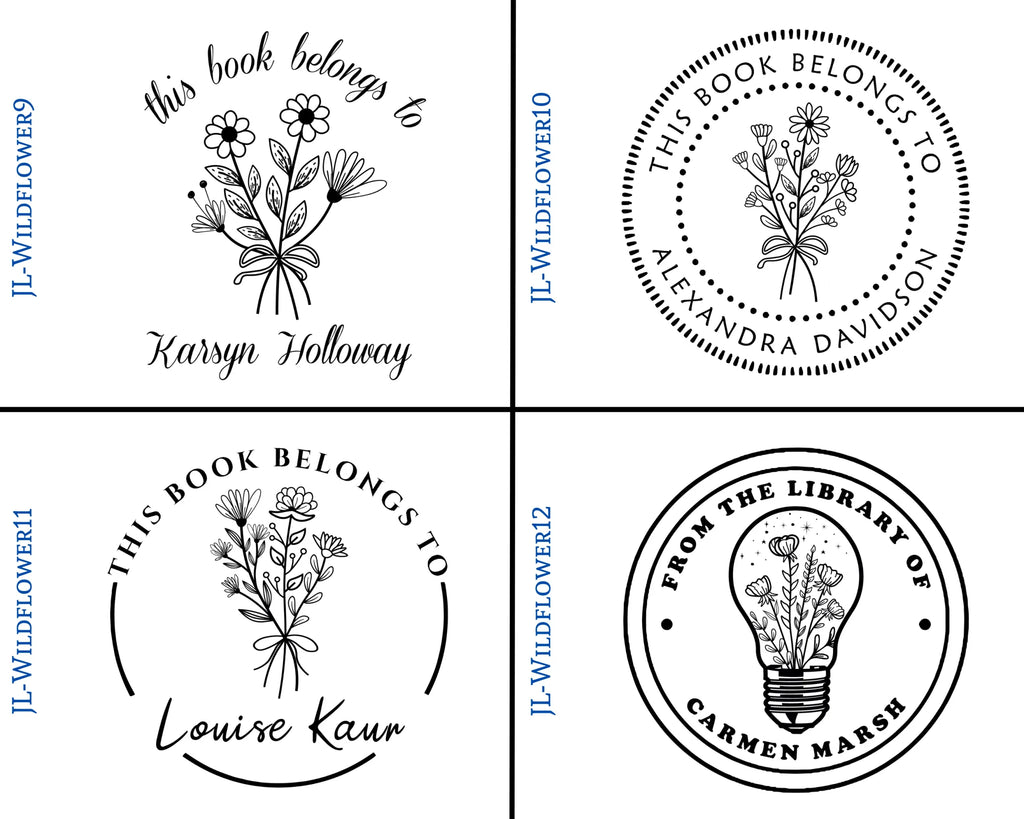 Wildflower Style Book Stamp