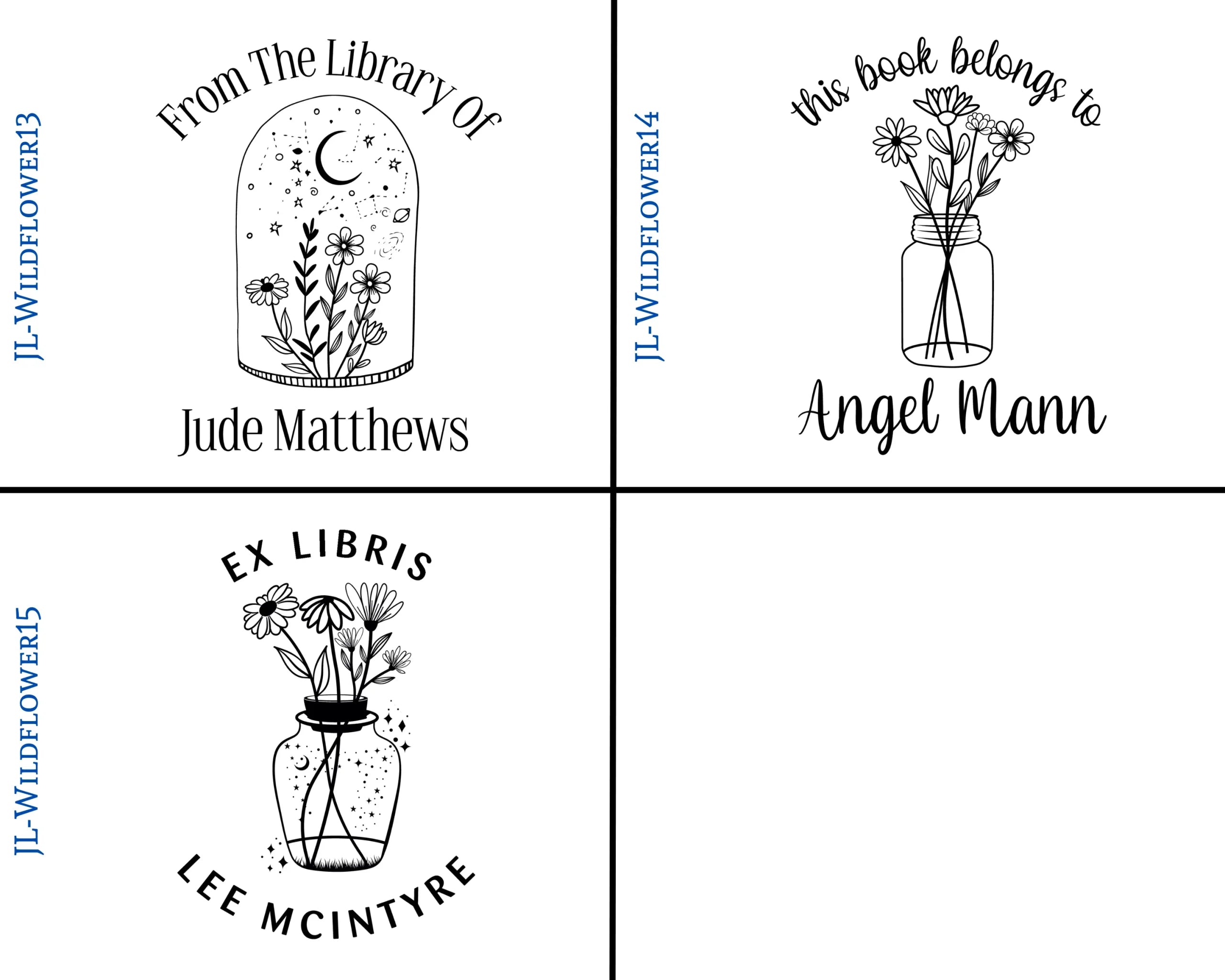 Wildflower Style Book Stamp