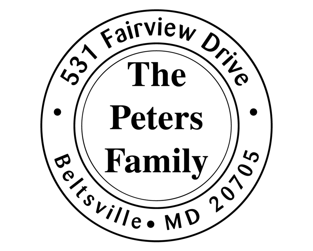 Personalized Book Stamp Wood Handle - Peters