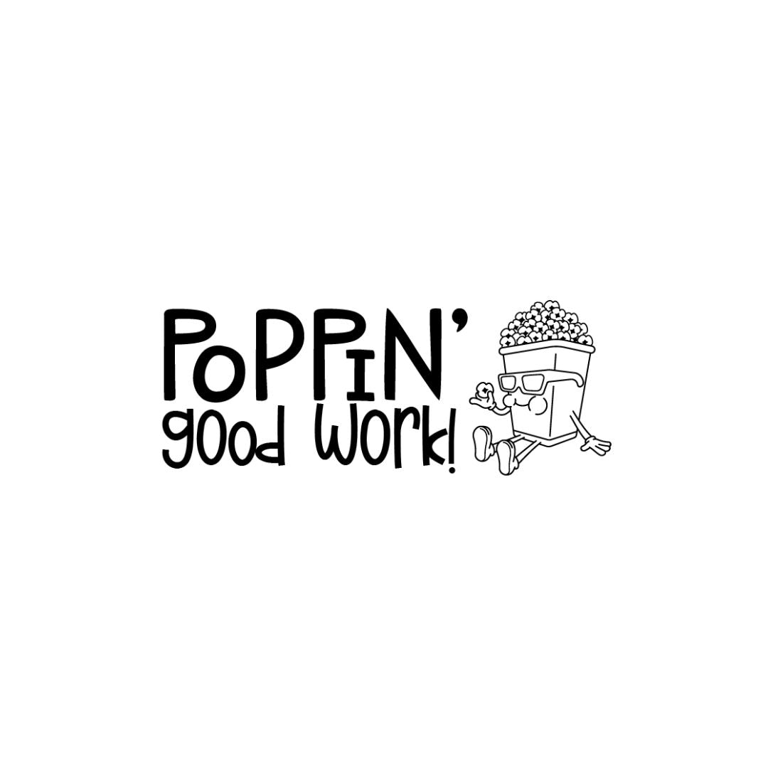 Popcorn Rectangle Teacher Stamp