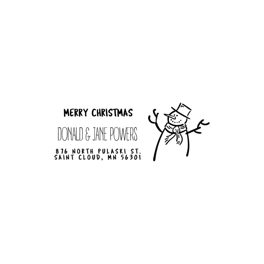 Powers Christmas Address Stamp