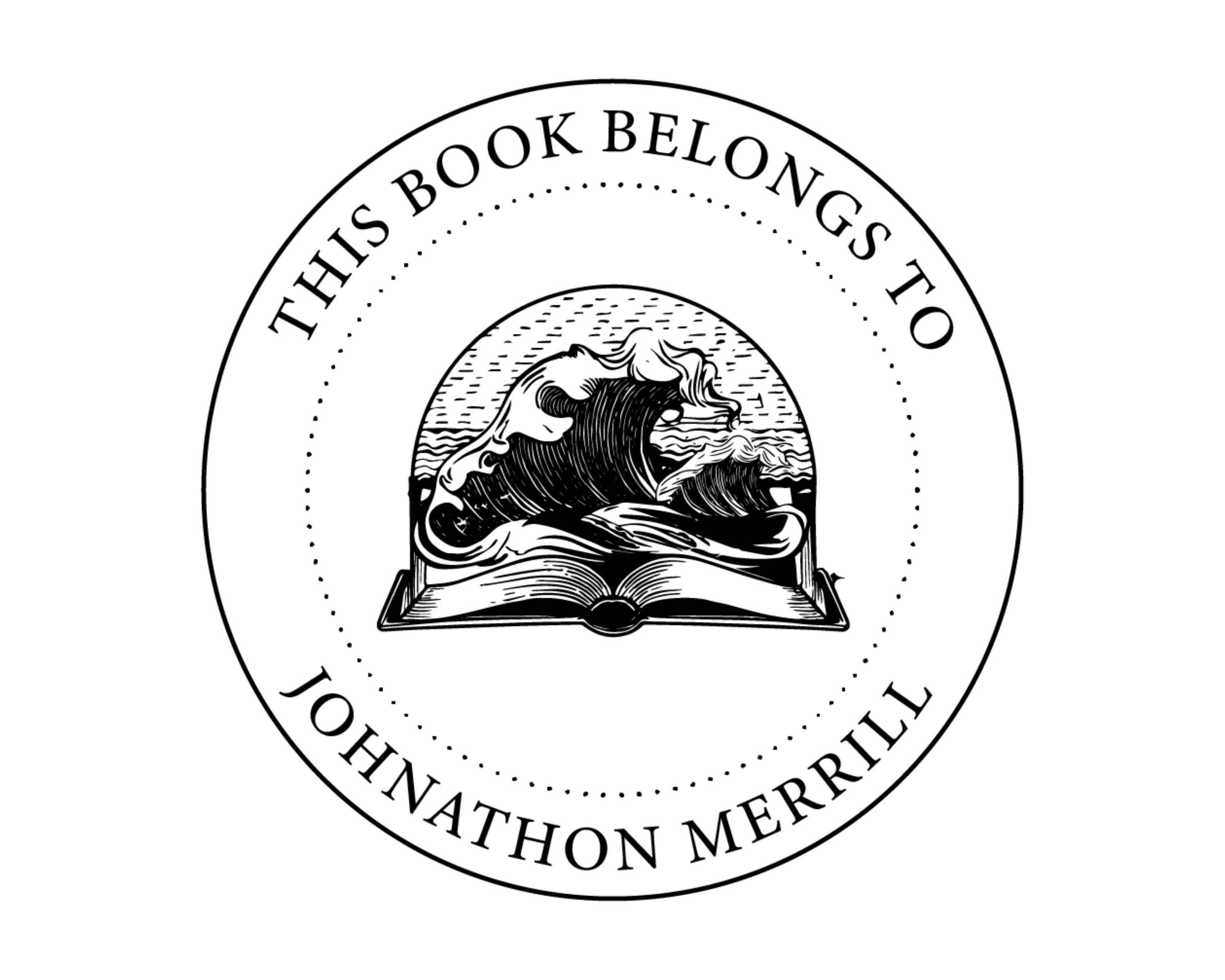 Personalized Book Wooden Handle Stamp - RBS-18