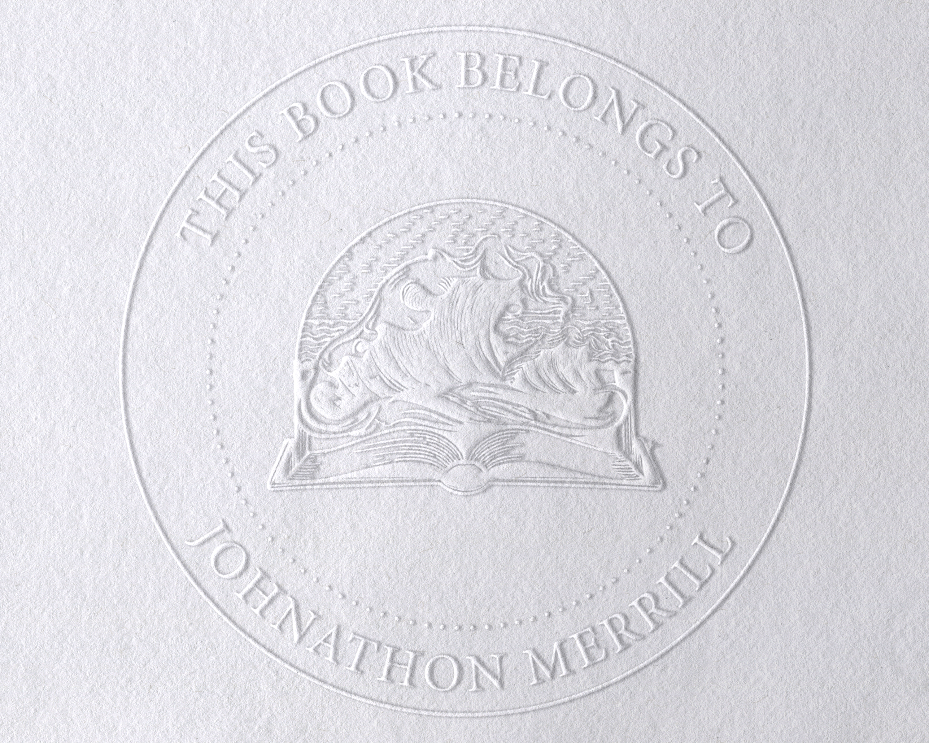 Beach Personalized Book Embosser - RBS-18