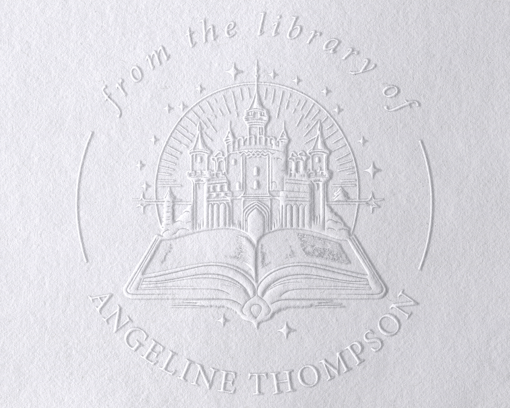 Floral Book Personalized Book Embosser - RBS-6