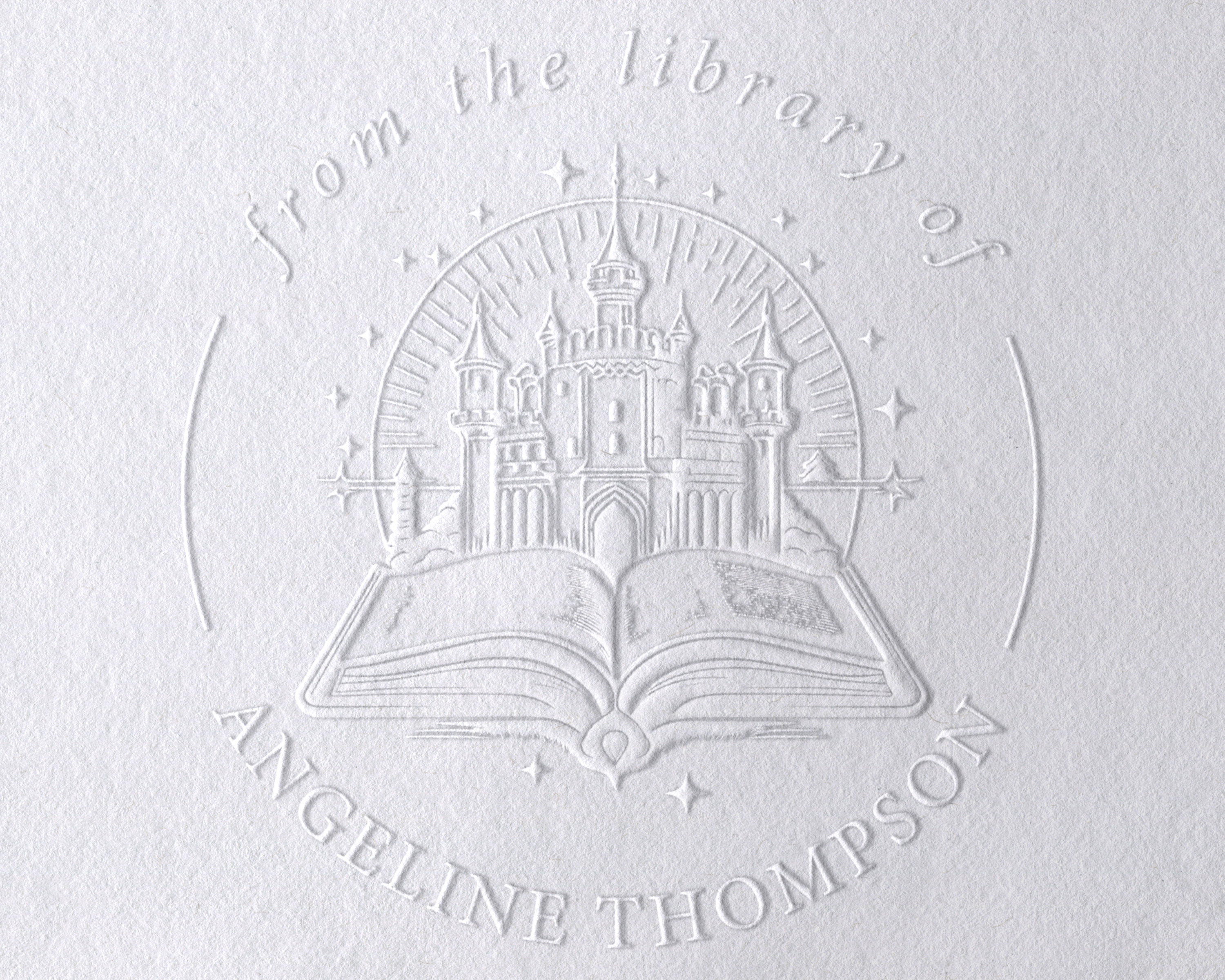 Floral Book Personalized Book Embosser - RBS-6