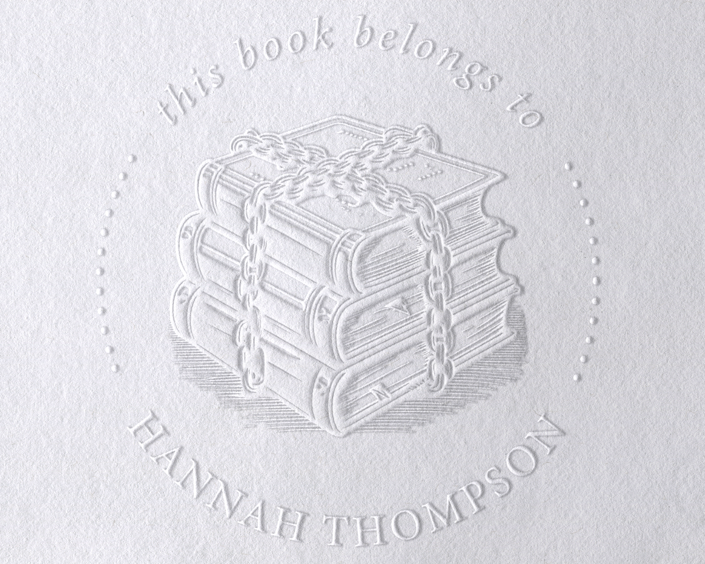 Floral Book Personalized Book Embosser - RBS-9