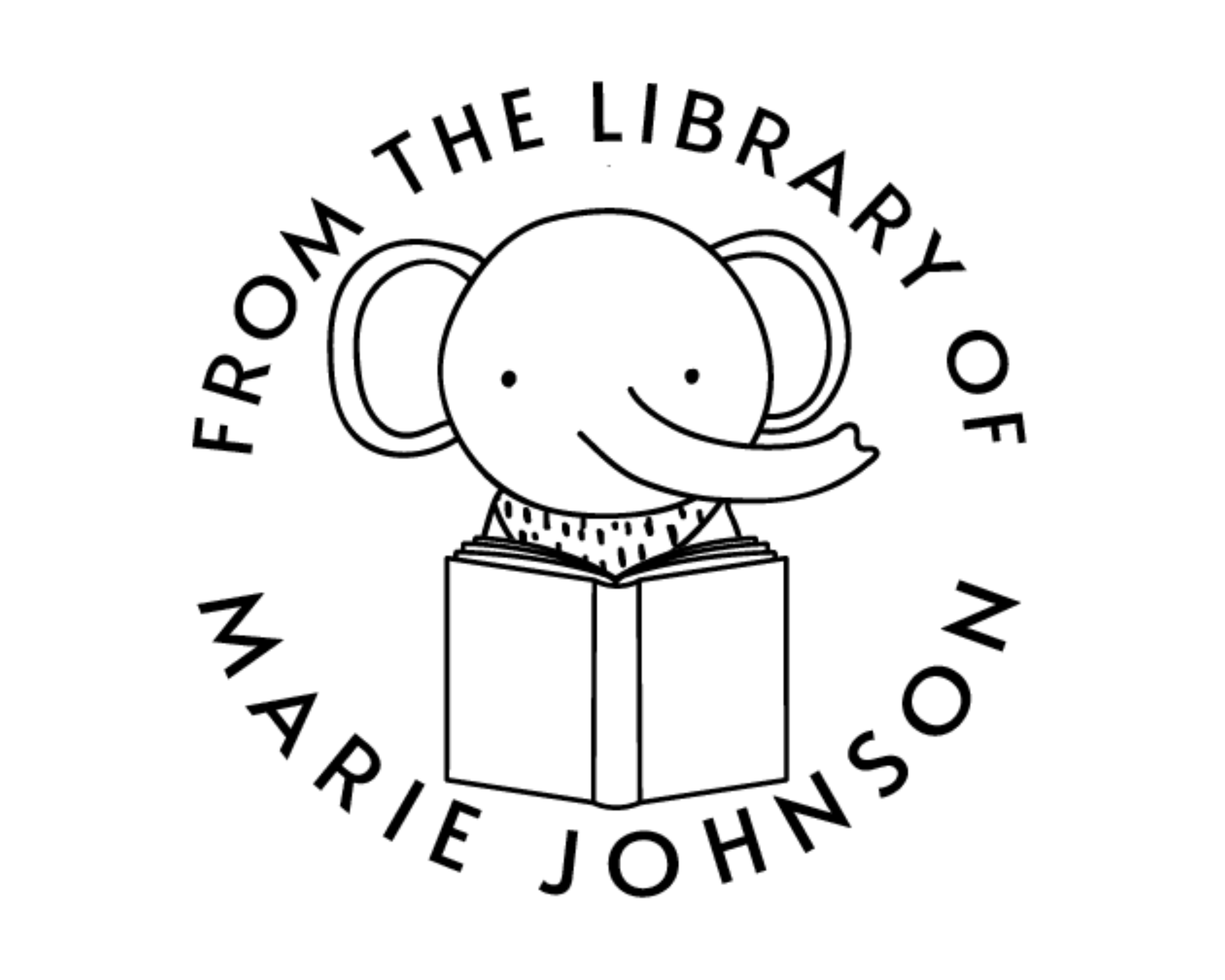 Personalized Book Self Ink Stamp - RNDBK-11