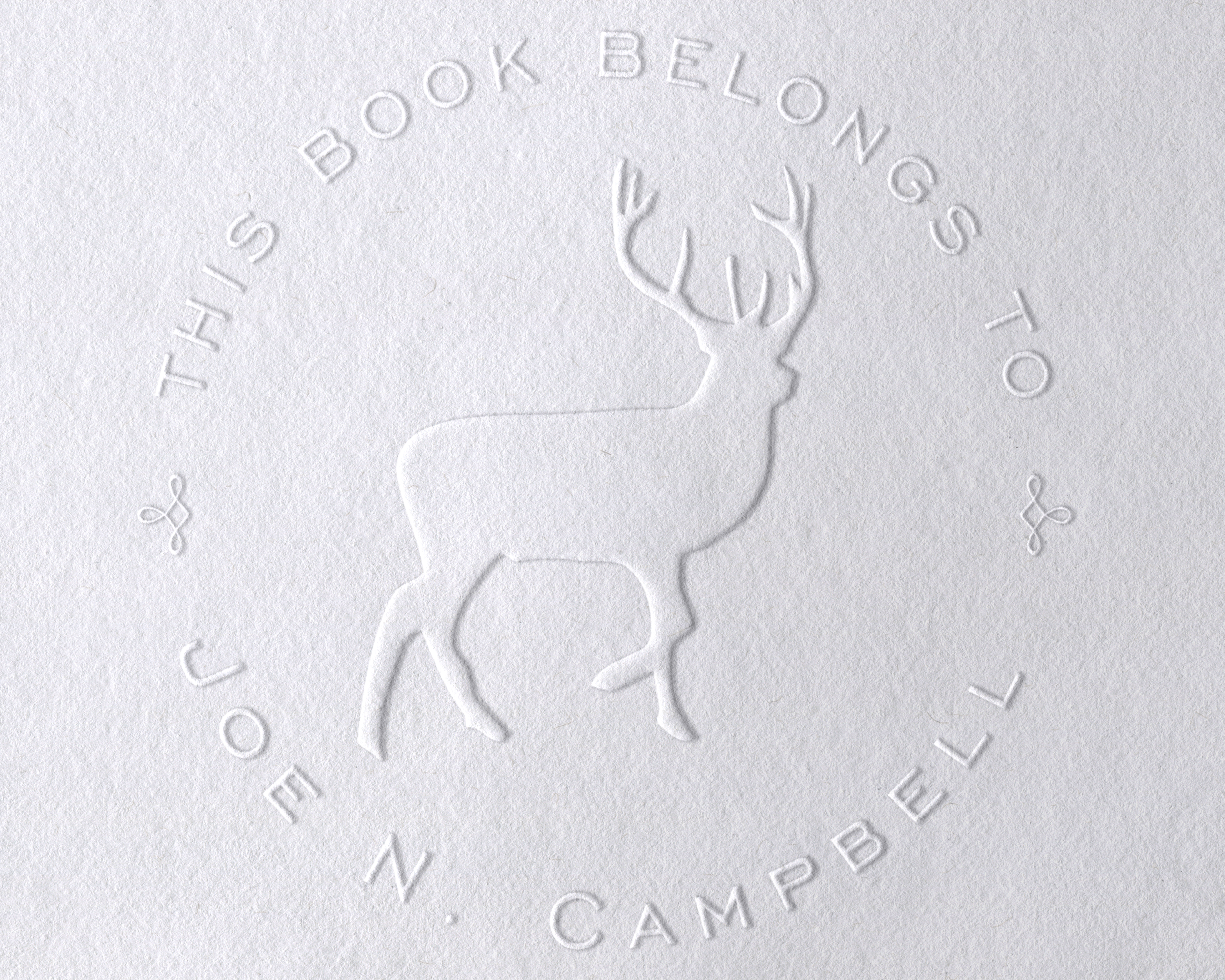 Animal Themed Personalized Book Embosser - RNDBK-15