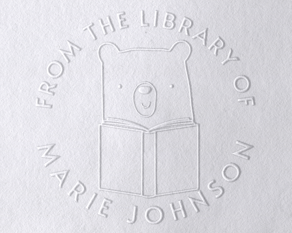 Animal Themed Personalized Book Embosser - RNDBK-1