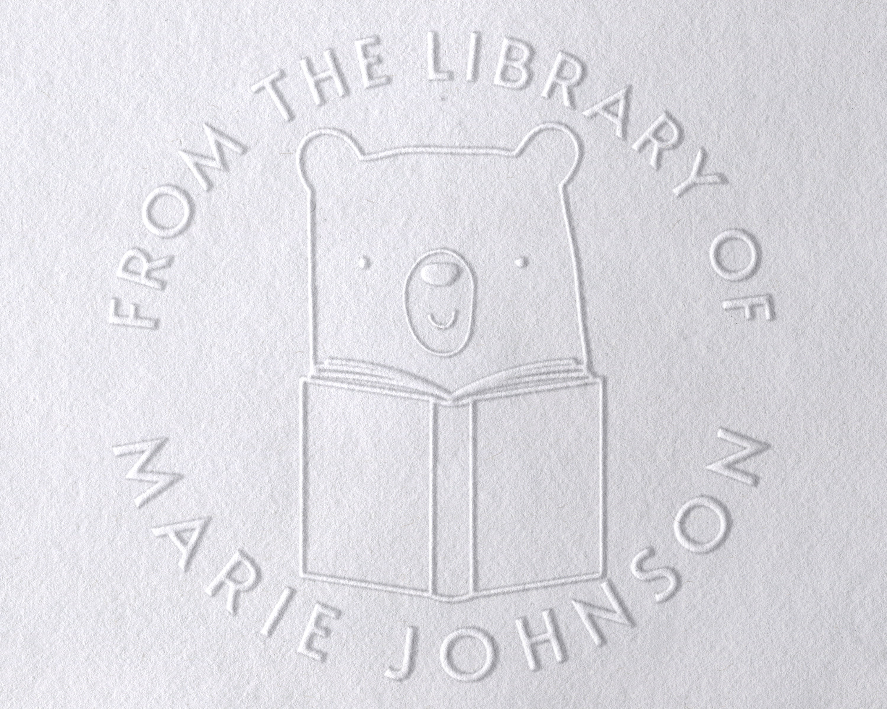 Animal Themed Personalized Book Embosser - RNDBK-1