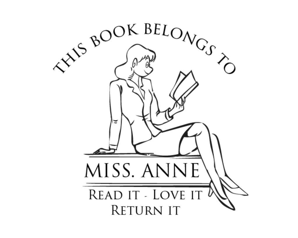 Personalized Book Self Ink Stamp - RNDBK-22