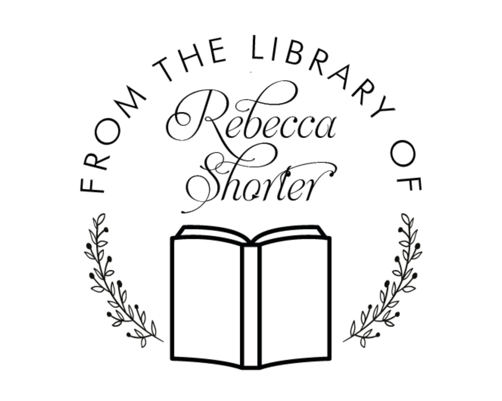 Personalized Book Stamp Wood Handle - RNDBK-27