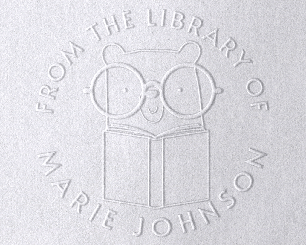 Animal Themed Personalized Book Embosser - RNDBK-2