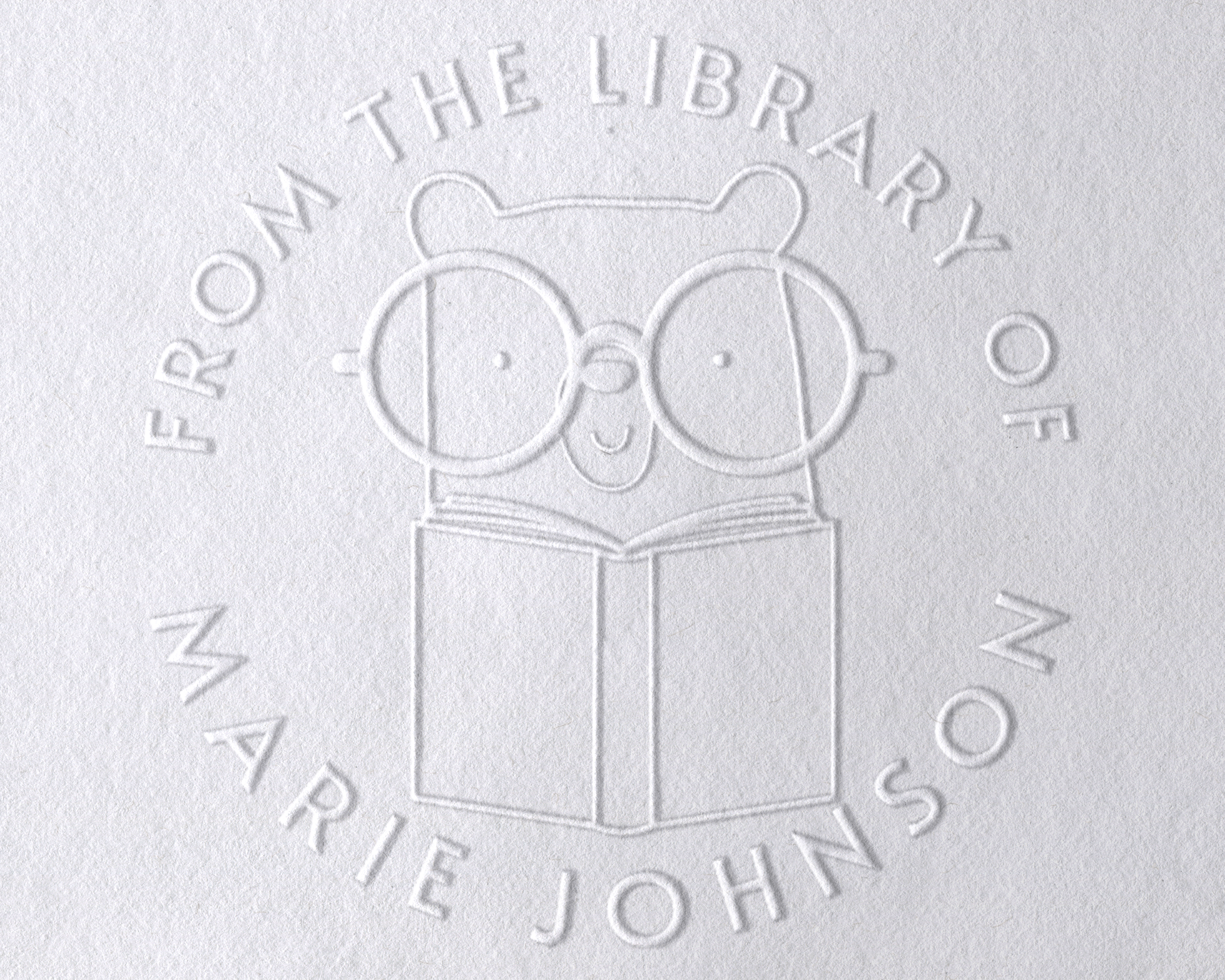 Animal Themed Personalized Book Embosser - RNDBK-2